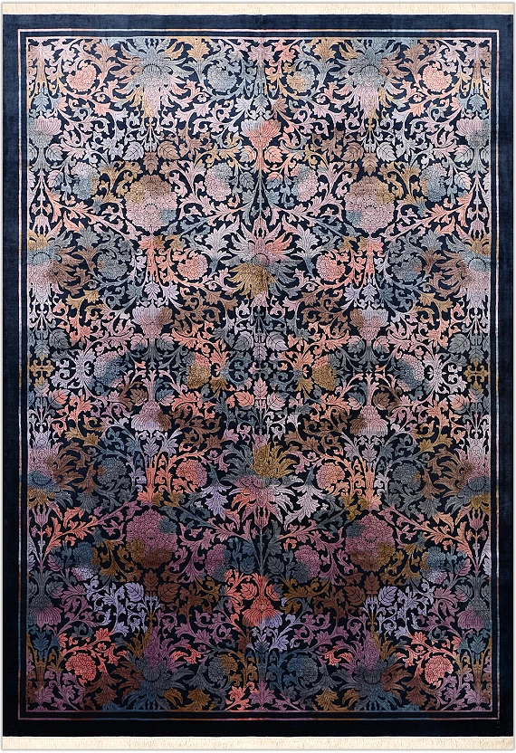 Современный Индийский ковер Avignon №3032 301x215cm из шелка в стиле неоклассика