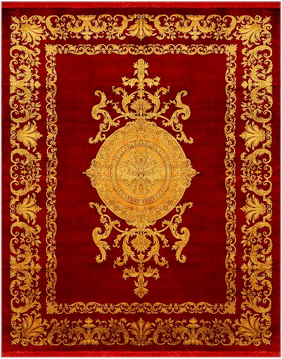 Современный Индийский ковер Savonnerie №1598 255x202cm из шелка в стиле неоклассика