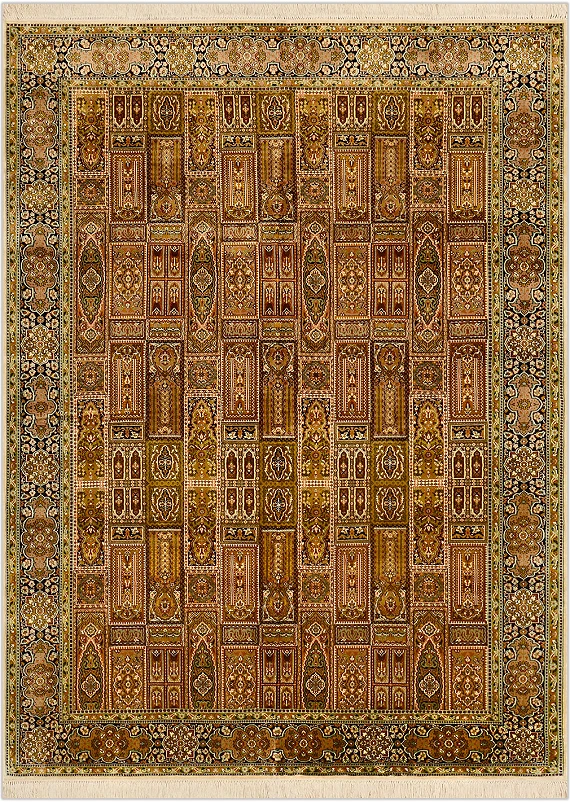 Шелковый Индийский ковер Heshti №1741 209x157cm