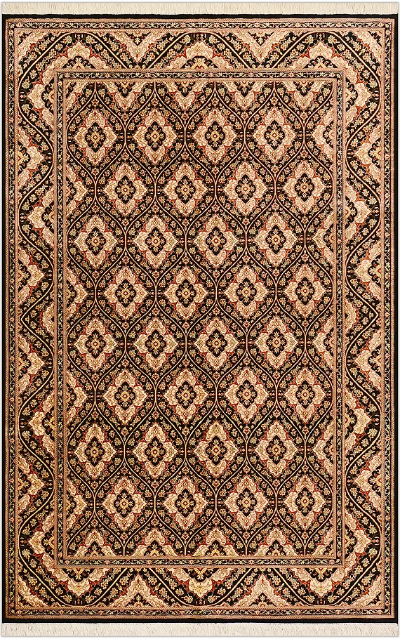 Шелковый Иранский ковер Qom №1645 200x133cm