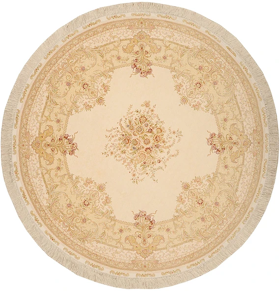 Турецкий Aubusson ковер №1892 217x217cm из шелка и шерсти