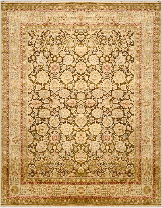 Индийский Rajastan ковер №1843 301x241cm из шелка и шерсти