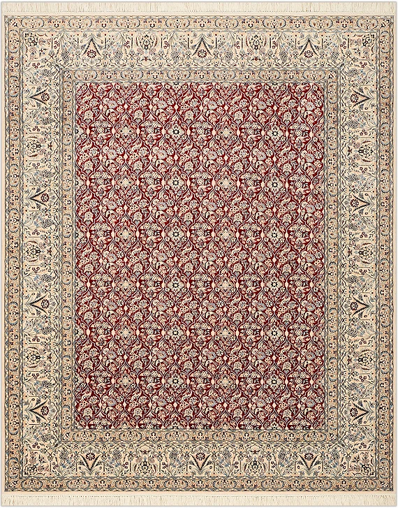 Иранский Nain ковер №1846 250x200cm из шелка и шерсти