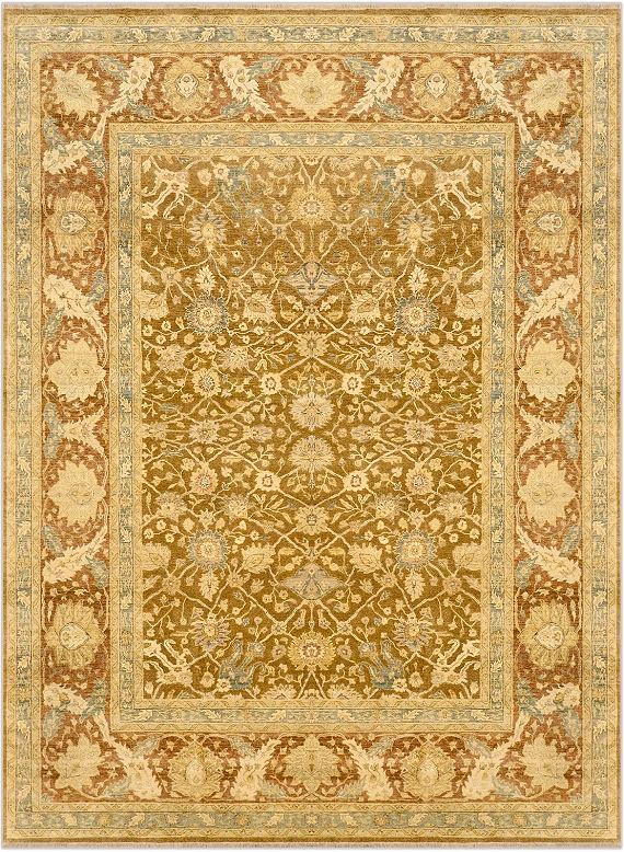 Шерстяной Индийский ковер Agra Zero Pile №2718 364x272cm