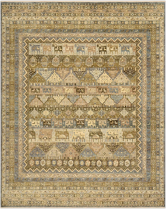 Шерстяной Индийский ковер Zili №3104 301x243cm