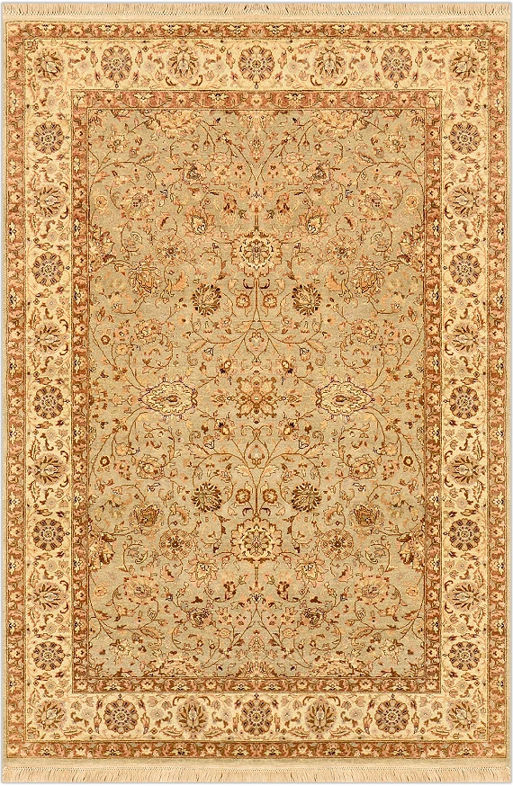 Шерстяной Индийский ковер Agra №1048 198x134cm