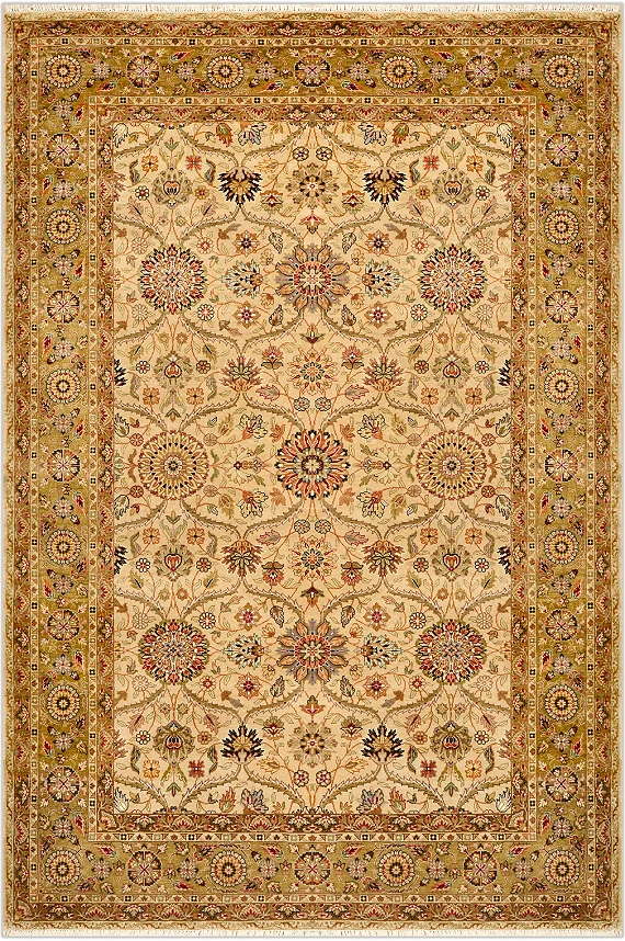 Шерстяной Индийский ковер Agra №2502 274x184cm