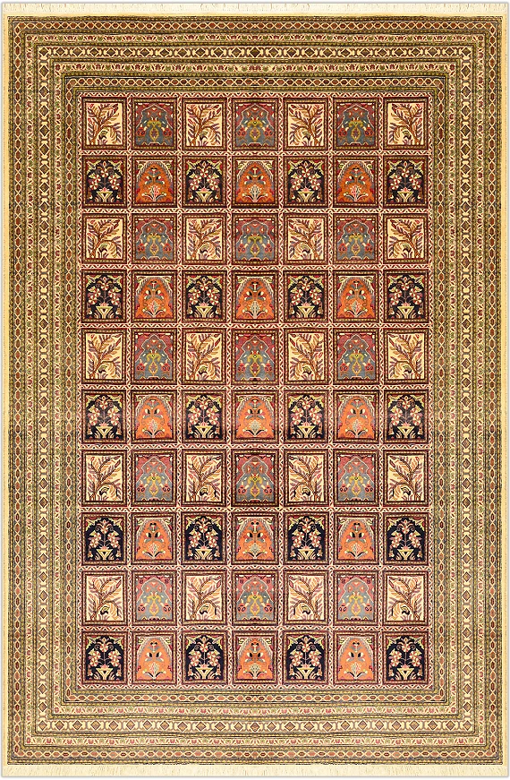 Шерстяной Пакистанский ковер Paradise Garden №1150 300x200cm