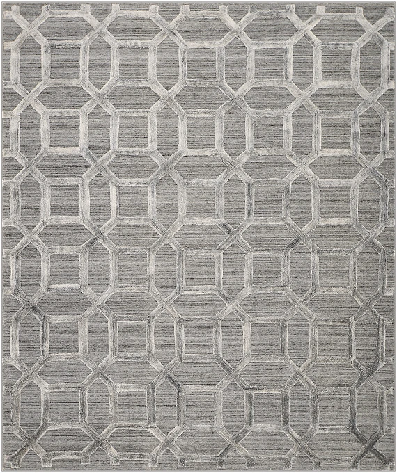 Безворсовый Индийский ковер Vilen №2915 292x243cm из шерсти и бамб. шелка