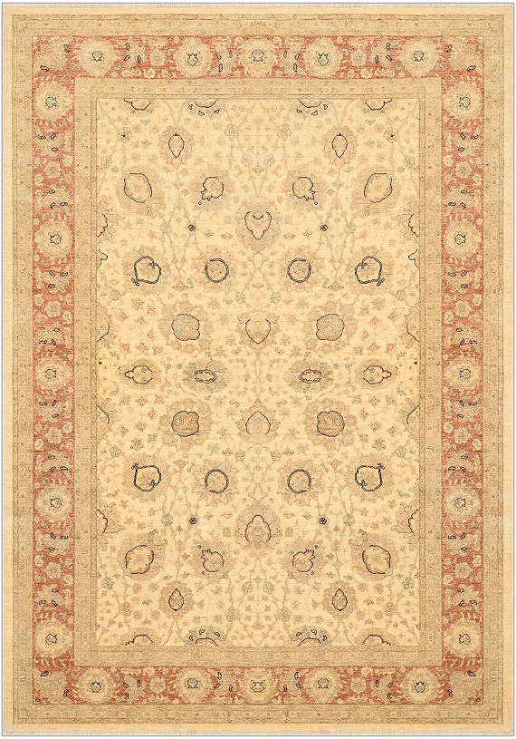 Шерстяной Пакистанский ковер Ushak №1307 297x209cm