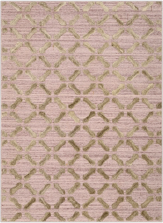 Безворсовый Индийский ковер Vilen №2953 266x183cm из шерсти и бамб. шелка