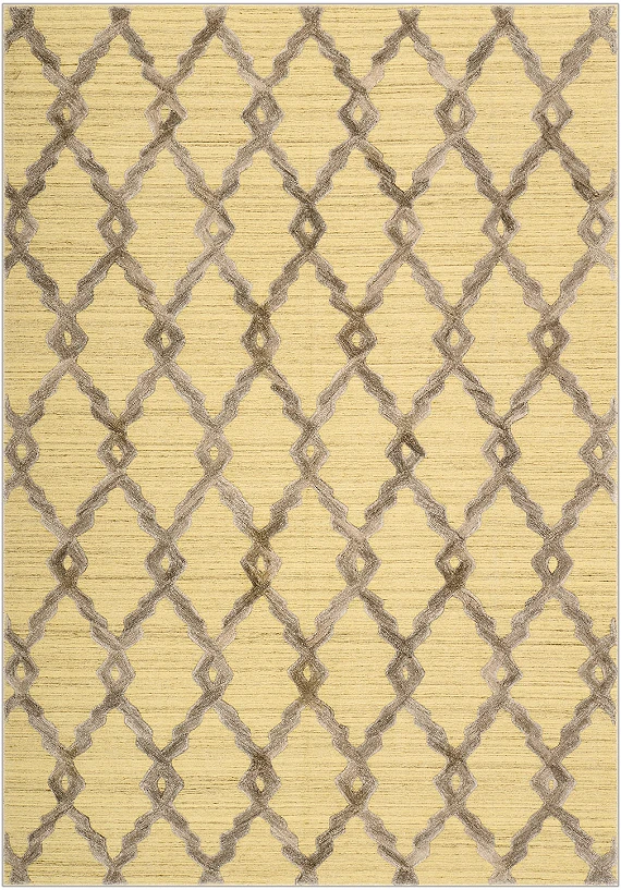 Безворсовый Индийский ковер Vilen №2935 269x187cm из шерсти и бамб. шелка