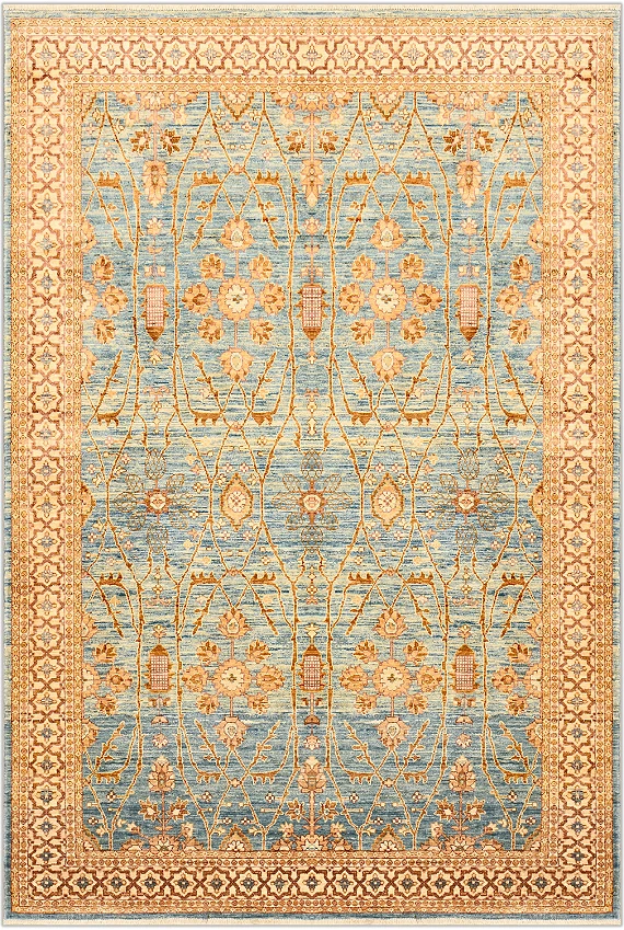 Шерстяной Пакистанский ковер Saltani №1443 242x169cm