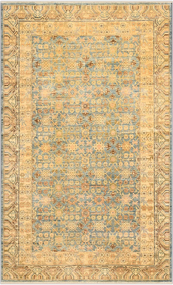 Шерстяной Пакистанский ковер Saltani №1454 294x179cm