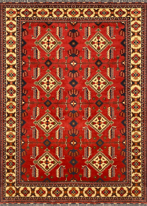 Шерстяной Афганский ковер Merinos №1490 332x254cm