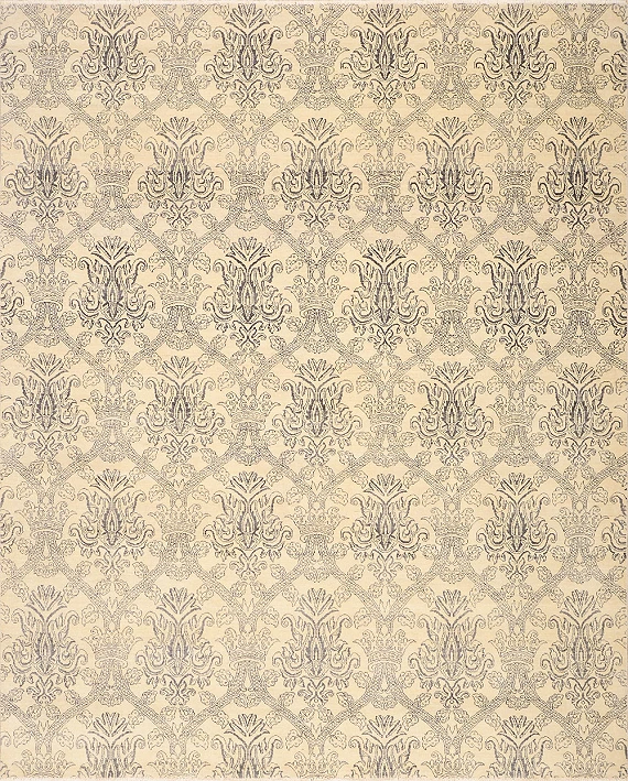Современный Индийский ковер Arabesque №1195 296x238cm из шерсти в стиле неоклассика
