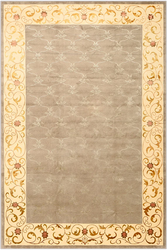 Современный Тибетский ковер Gansu №2444 302x200cm из шерсти и шелка в стиле неоклассика