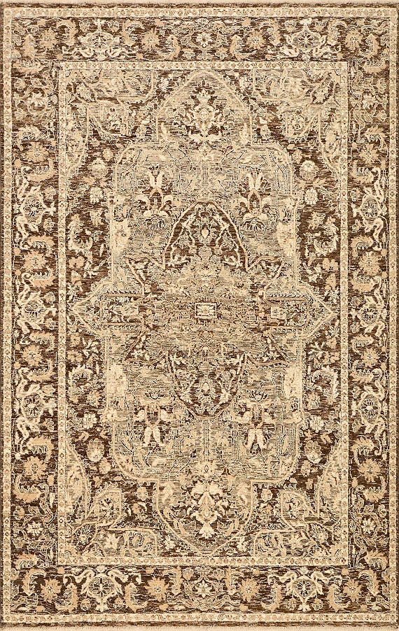 Современный Индийский ковер Jantar №2745 287x185cm из шерсти в стиле неоклассика