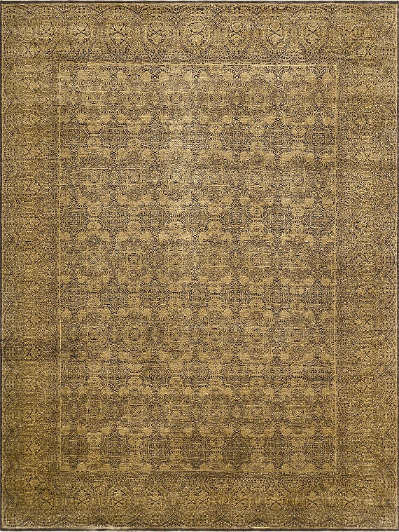 Современный Индийский ковер Moire №1177 364x270cm из шерсти в стиле неоклассика