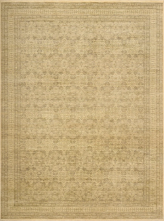 Современный Индийский ковер Moire №1192 366x276cm из шерсти в стиле неоклассика