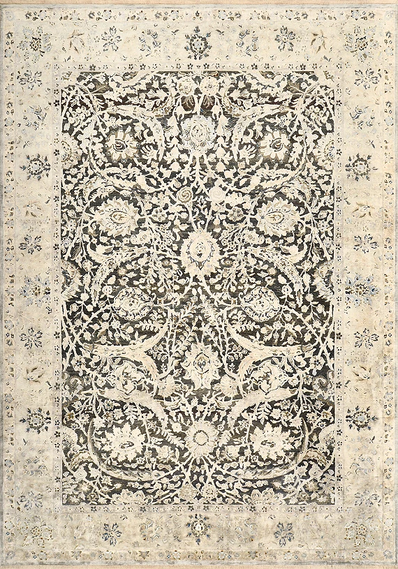 Современный Индийский ковер Bengal №3111 426x301cm из шерсти и шелка в стиле неоклассика