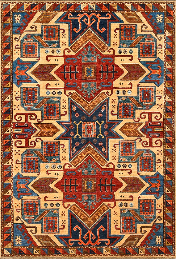 Шерстяной Пакистанский ковер Shirvan №4097 299x206cm