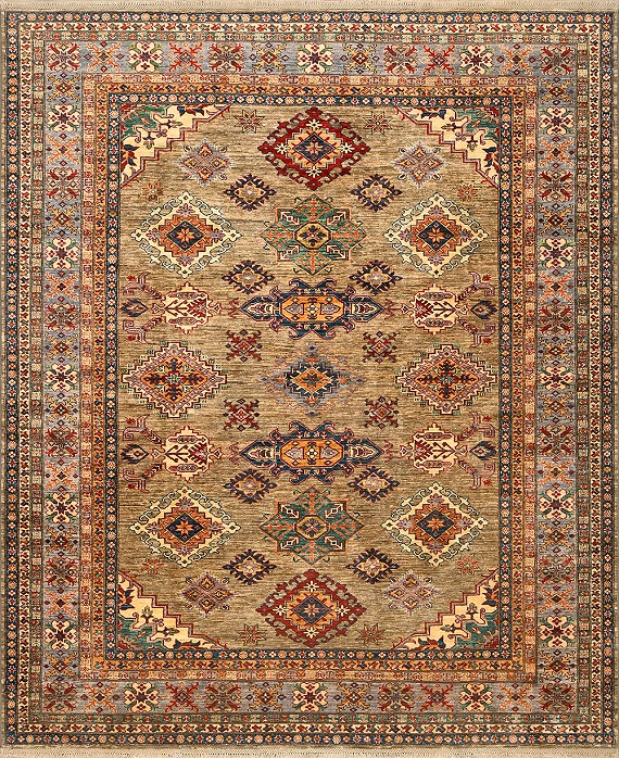 Шерстяной Пакистанский ковер Kazakh №4101 315x261cm