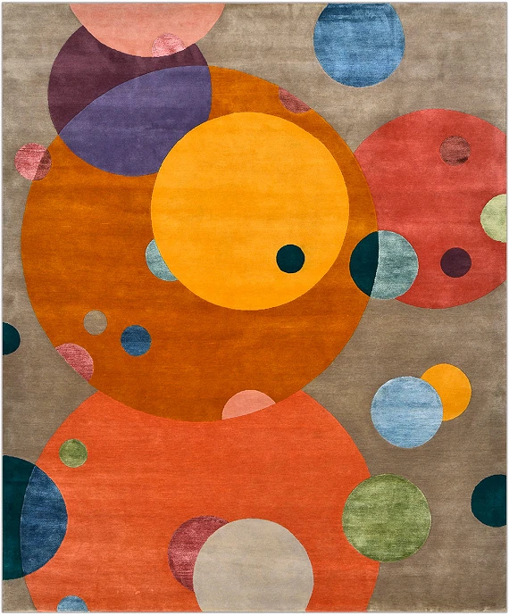 Индийский Twist ковер №4035 312x255cm из шелка и шерсти