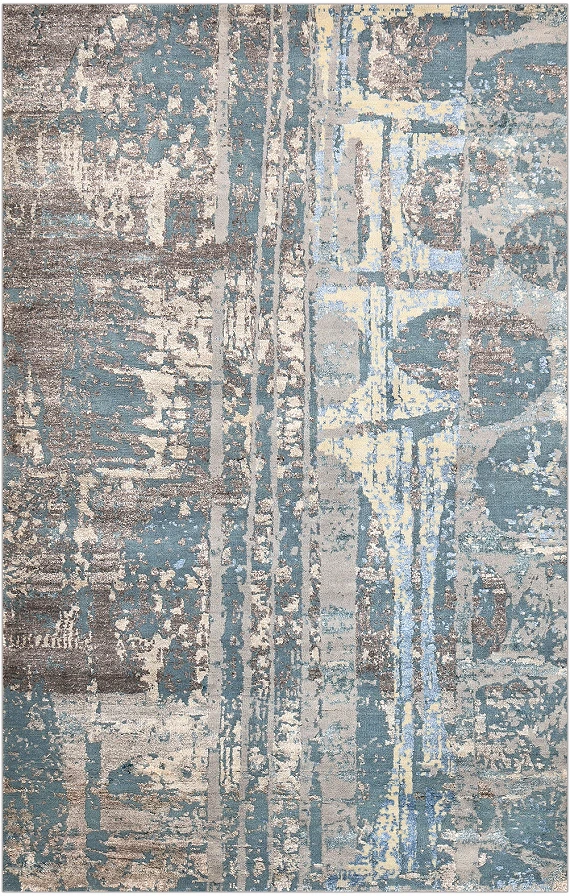 Индийский Illusion ковер №4026 187x118cm из шелка и шерсти