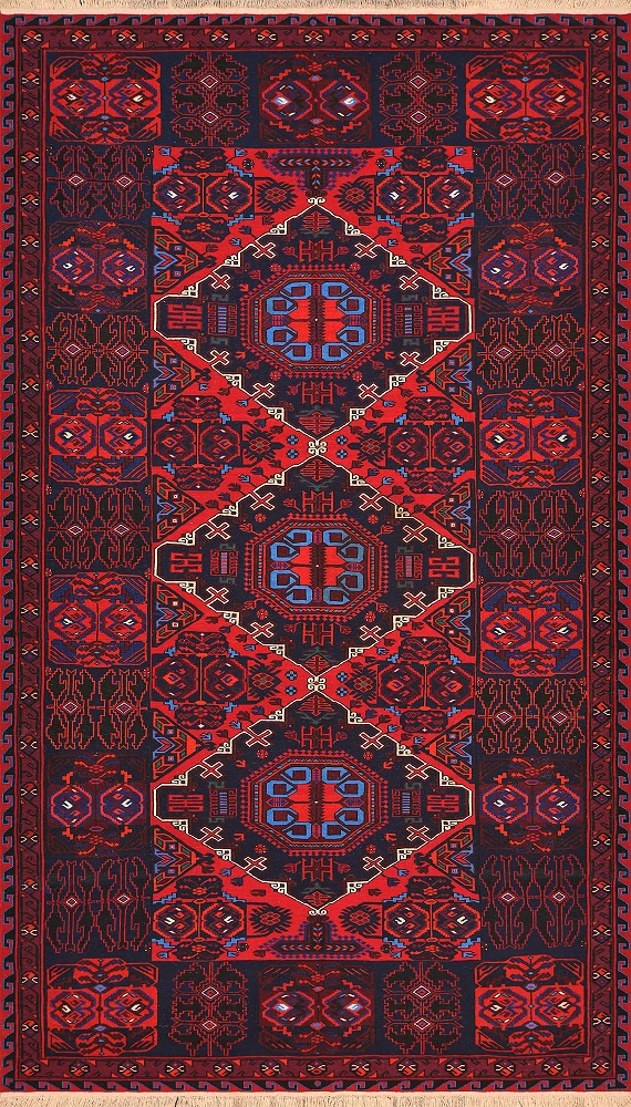 Безворсовый Дагестанский ковер Sumakh №4123 386x224cm из шерсти