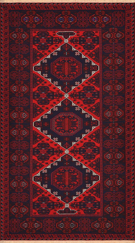 Безворсовый Дагестанский ковер Sumakh №4131 371x215cm из шерсти