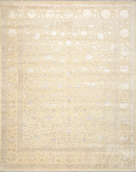 Современный Индийский ковер Rajastan Neo №3126 457x367cm из шерсти и бамб. шелка в стиле неоклассика