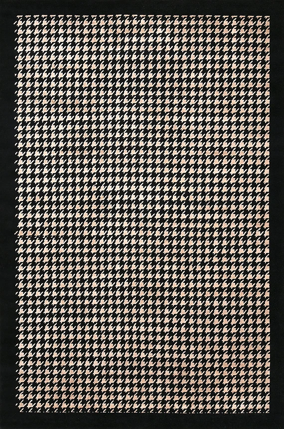 Индийский Pied-de-poule ковер №3567 301x200cm из шелка и шерсти