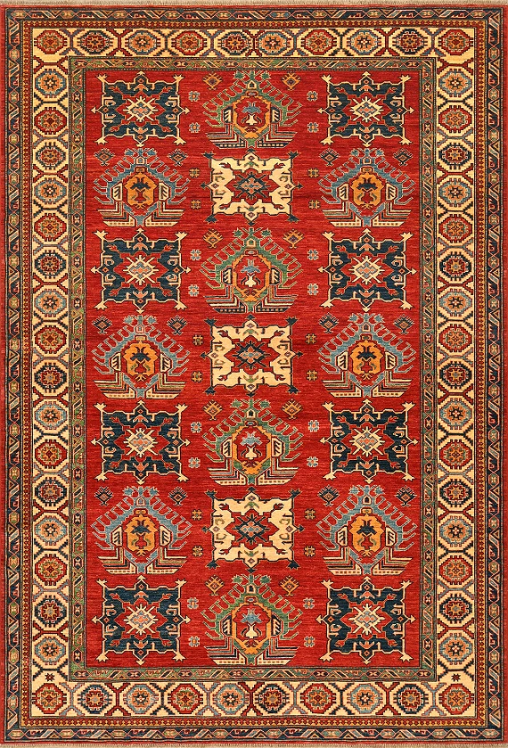 Шерстяной Кавказский ковер Kazakh №2757 341x235cm