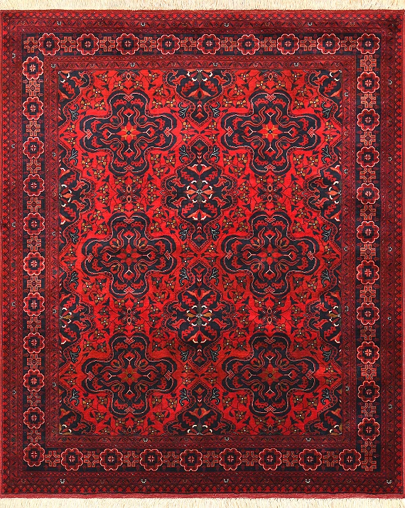 Шерстяной Афганский ковер Beleji №3161 172x151cm