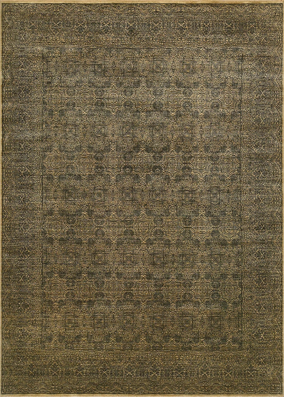 Современный Индийский ковер Moire №1173 345x246cm из шерсти в стиле неоклассика