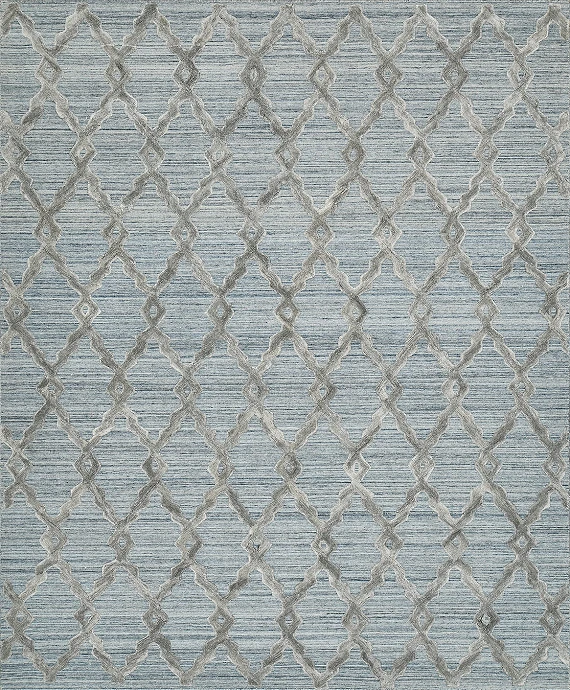 Безворсовый Индийский ковер Vilen №3025 299x247cm из шерсти и бамб. шелка