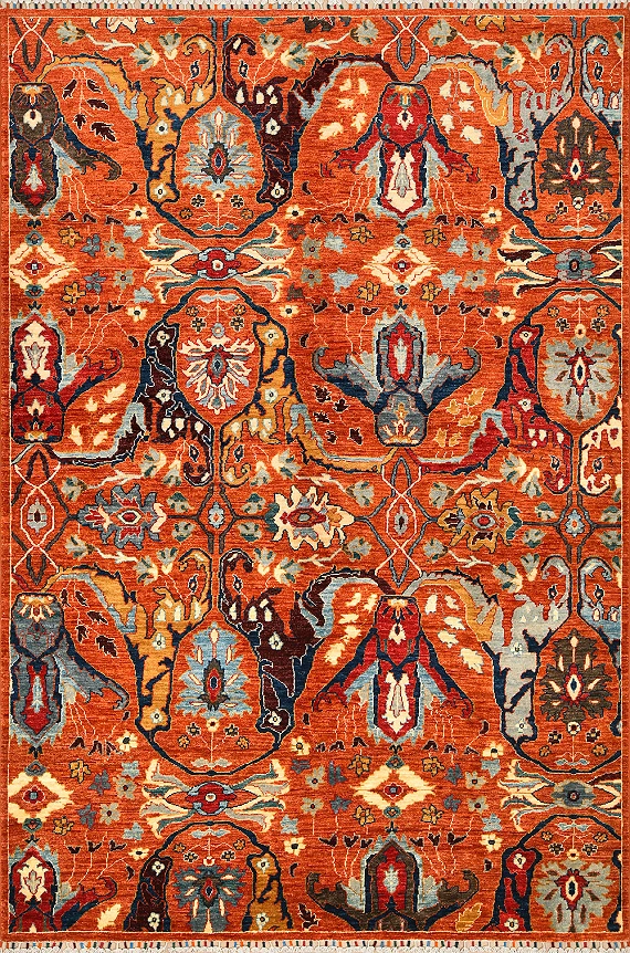 Шерстяной Пакистанский ковер Bijar №4147 273x186cm