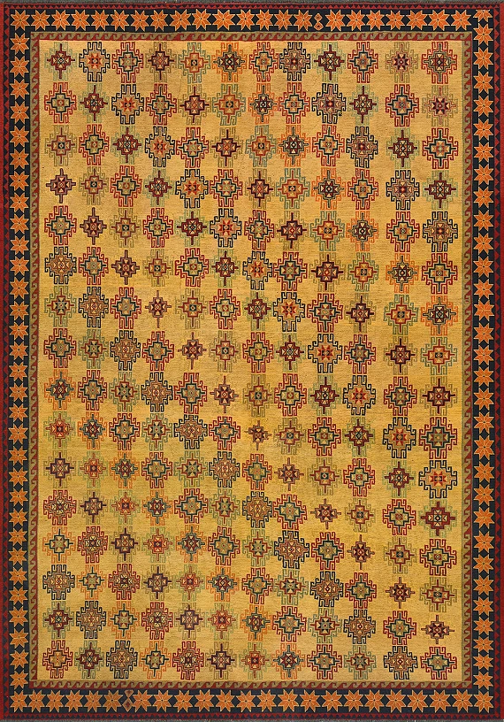 Безворсовый Пакистанский ковер Sumakh №4187 320x226cm из шерсти