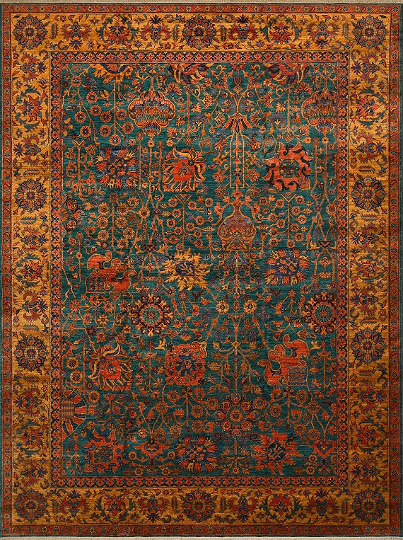 Шерстяной Пакистанский ковер Ziegler №4224 378x283cm