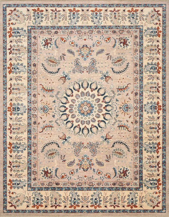 Шерстяной Пакистанский ковер Saltani №4227 363x280cm