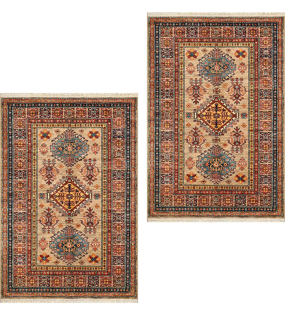 Шерстяной Пакистанский ковер Kazakh №4242 153x105cm