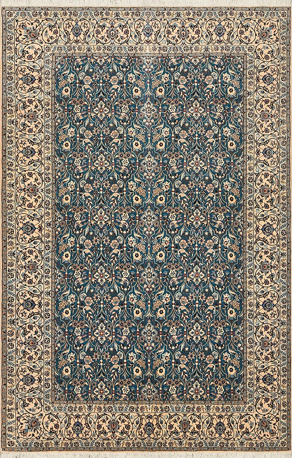 Персидский Nain ковер №1867 240x158cm из шелка и шерсти