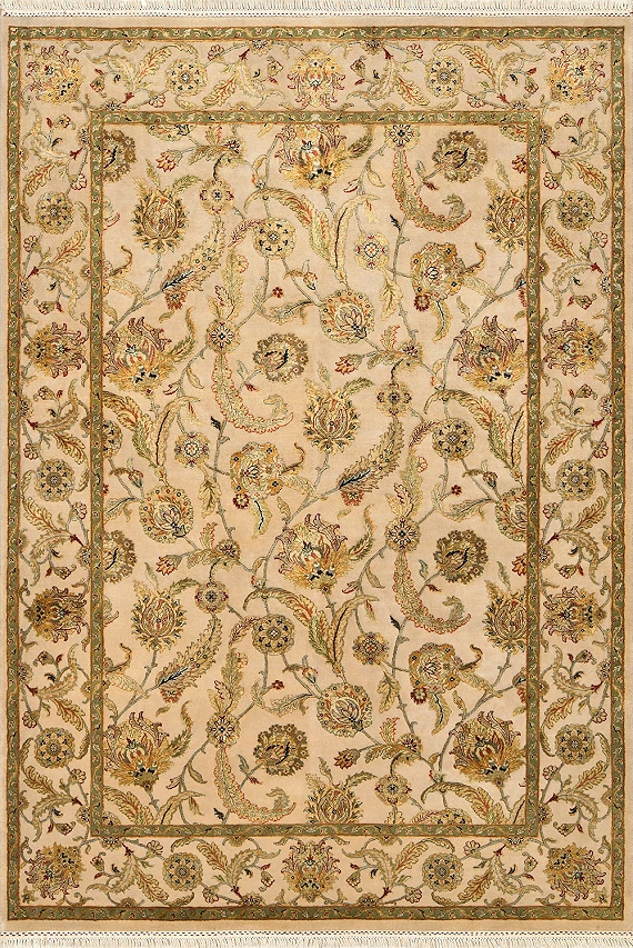 Индийский Rajastan ковер №1863 246x168cm из шелка и шерсти