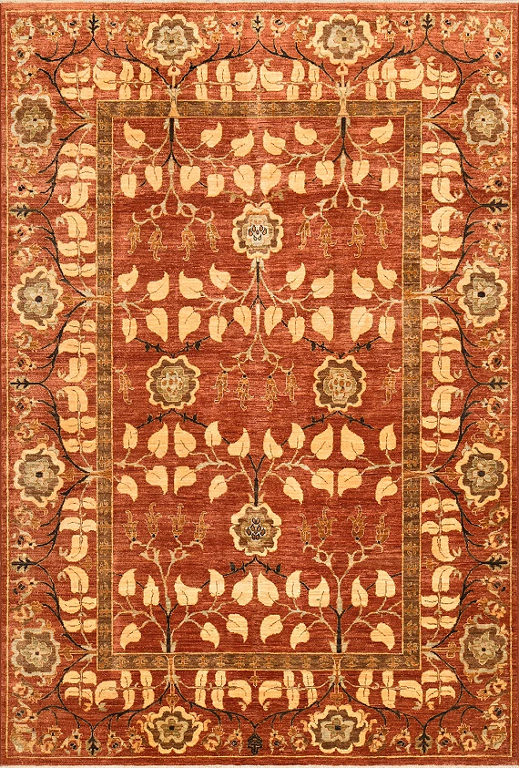 Шерстяной Пакистанский ковер Voysey №1456 269x181cm