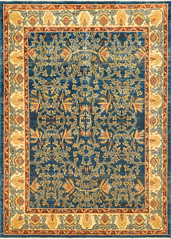 Шерстяной Пакистанский ковер Saltani №1448 255x183cm