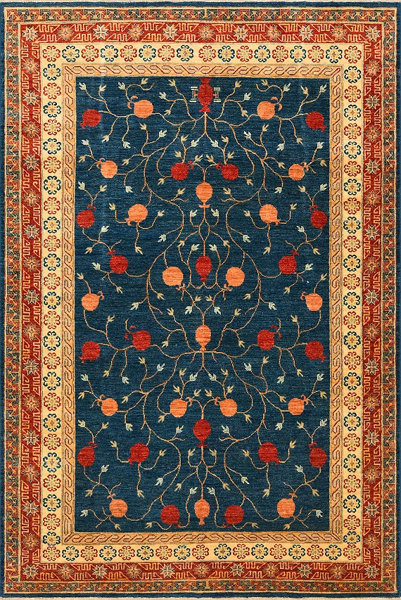 Шерстяной Пакистанский ковер Hotan №1229 251x172cm