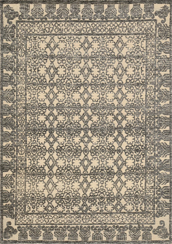 Безворсовый Индийский ковер Casablanca №3014 287x193cm из шерсти