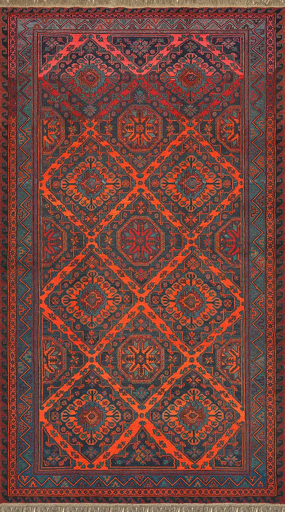 Безворсовый Дагестанский ковер Sumakh №2597 365x208cm из шерсти
