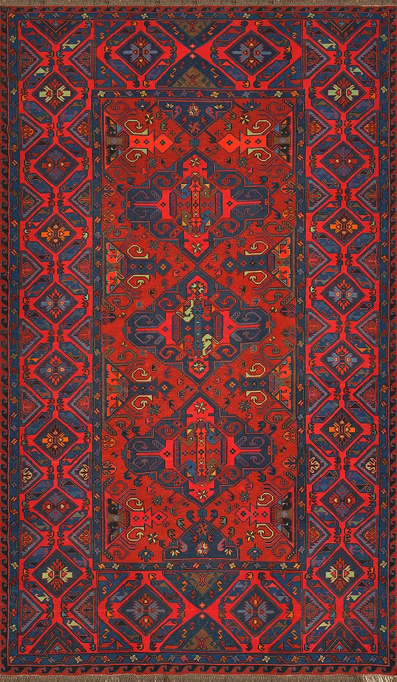 Безворсовый Дагестанский ковер Sumakh №2847 380x228cm из шерсти